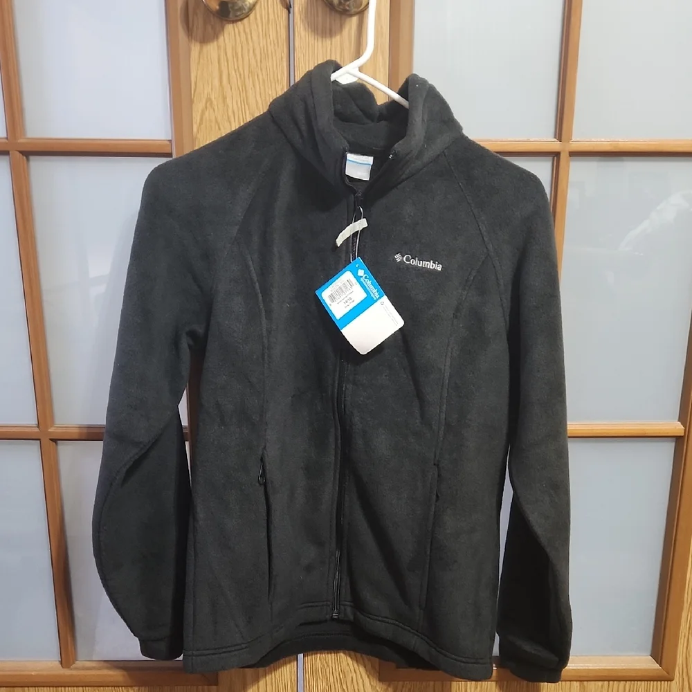 Columbia Youth Dark Grey Fleece Zip Up Youth 14/16 Nwt